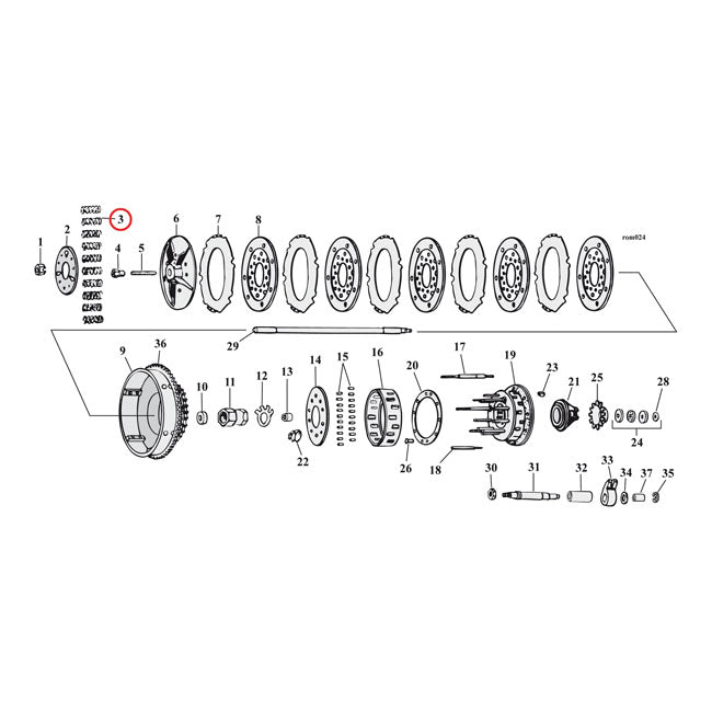 Barnett, clutch spring set Heavy Duty