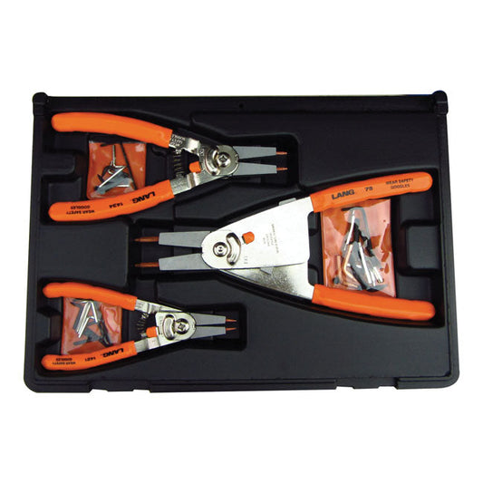 Lang Tools, ''quick switch'' retaining ring pliers. 3-pc set
