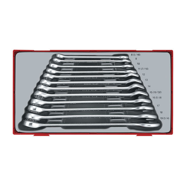 Teng Tools, open/box end wrench set 12 pieces. Metric sizes