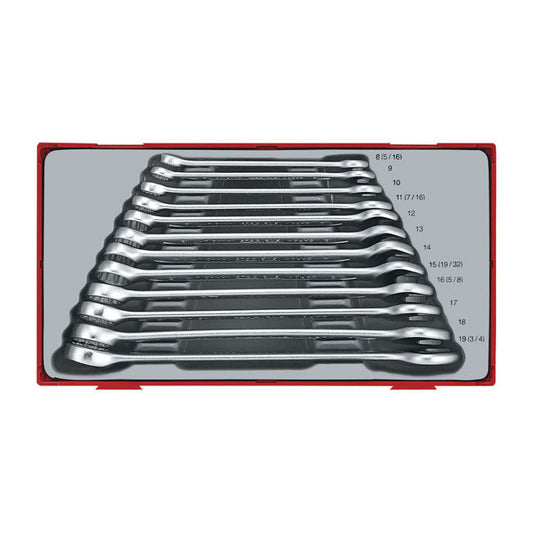 Teng Tools, open/box end wrench set 12 pieces. Metric sizes