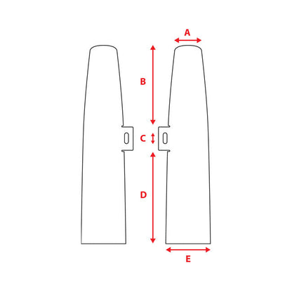 MCS, fork shrouds for 39mm forks Zinc