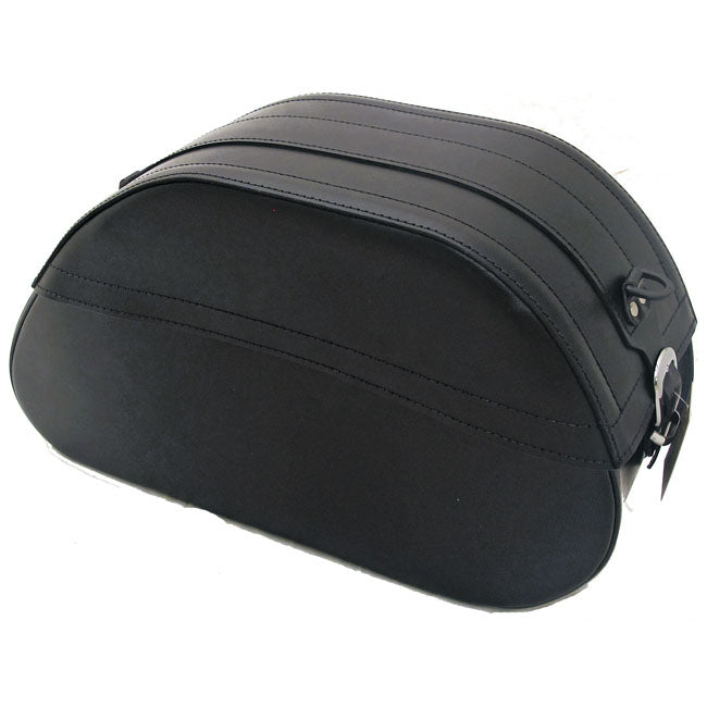 MCS, reinforced rigid leather saddlebag set. 32 liter