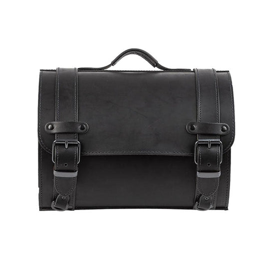 MCS, motorcycle leather suitcase. 26 liter. Black