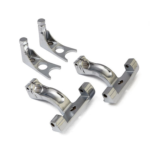Passenger floorboard mount bracket set. Chrome