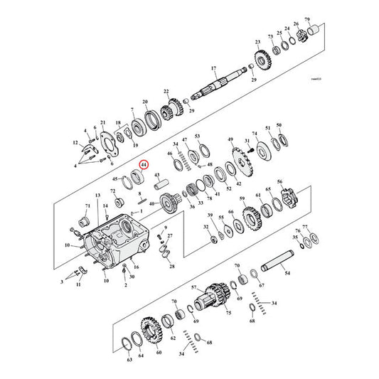 JIMS, outer bearing race, transmission mainshaft.  +.005"