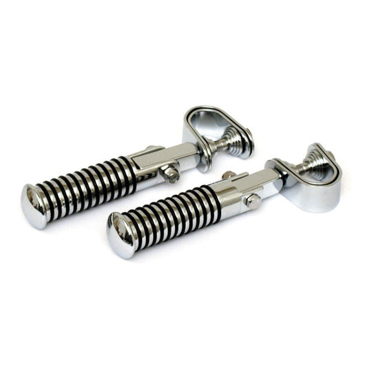 O-ring foot peg set. clamp-on. Chrome