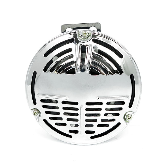 OEM style 5-1/2" Springer horn. Chrome. 12-Volt