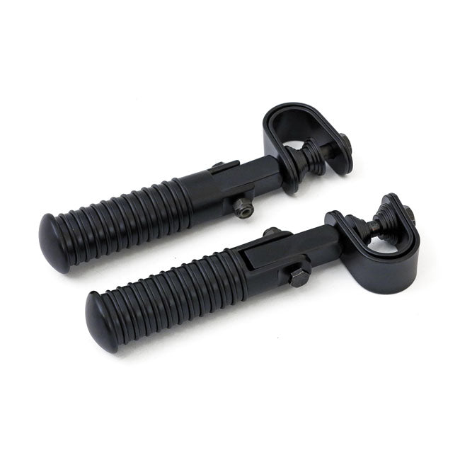 O-ring foot peg set. clamp-on. Chrome
