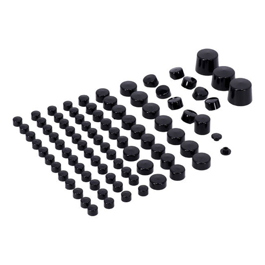 Smoothtopps, push-on cover set (81pc). Black