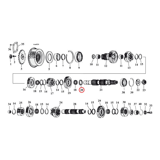 Spacer, transmission mainshaft