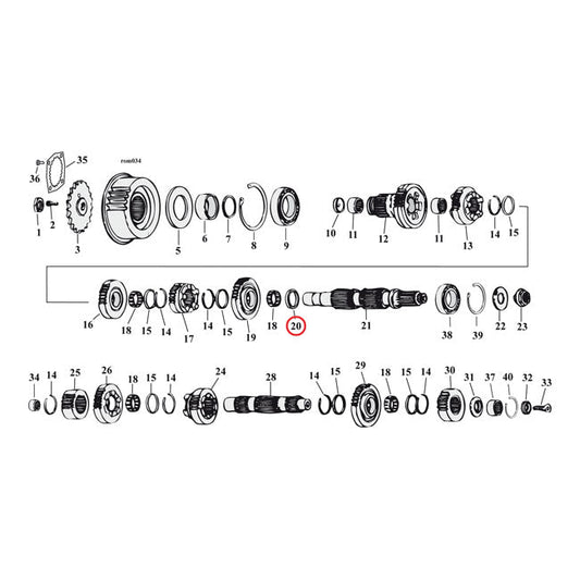 Spacer, transmission mainshaft