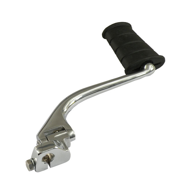 Late style swing-out kickstart arm. flat pedal