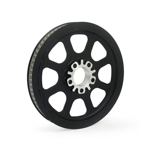 Reproduction OEM style wheel pulley 70t, 1-1/8" belt. Black