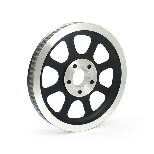 Reproduction OEM style wheel pulley 70t, 1-1/8" belt. Black