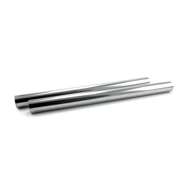 Fork tubes 41mm, 26-7/16". show chrome