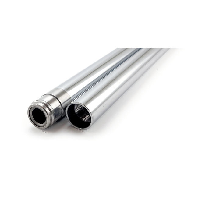 Fork tubes 41mm, 26-3/8". show chrome