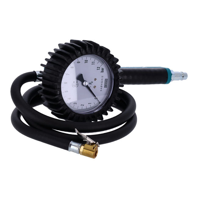 Aircraft, tire inflator with 0-10 bar gauge