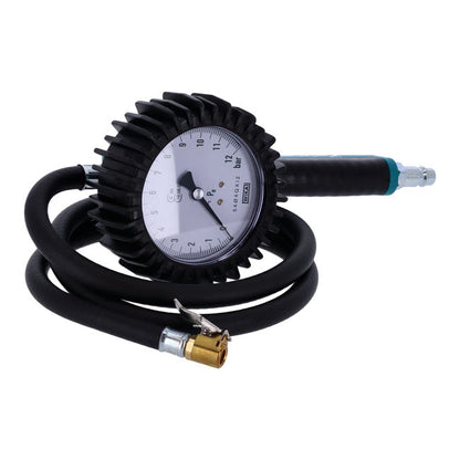 Aircraft, tire inflator with 0-10 bar gauge