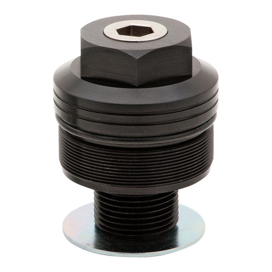 Burly, 49mm fork spring preload adjusters. Black anodized