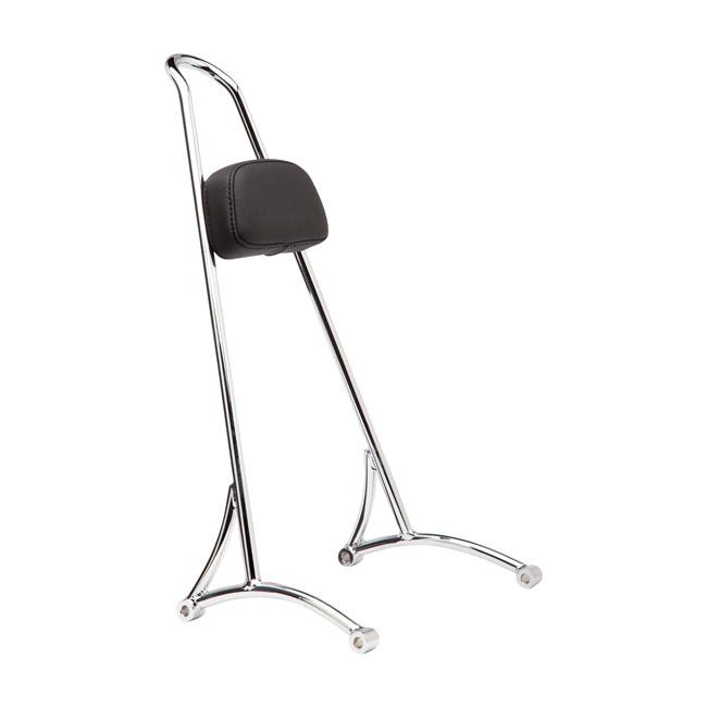 Burly, sissy bar 20" chrome, with backrest pad