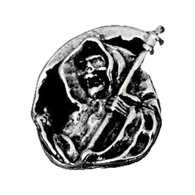 Biker pins Grim reaper pin