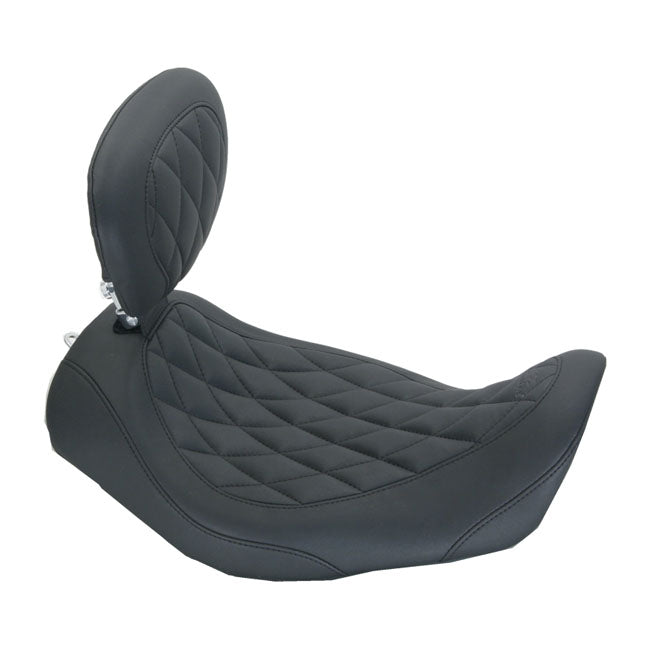 Mustang, Wide Tripper solo seat. With rider backrest