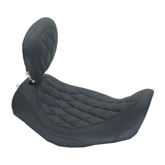Mustang, Wide Tripper solo seat. With rider backrest