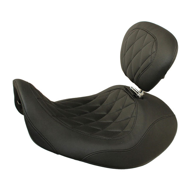 Mustang, Wide Tripper Forward solo seat. With rider backrest