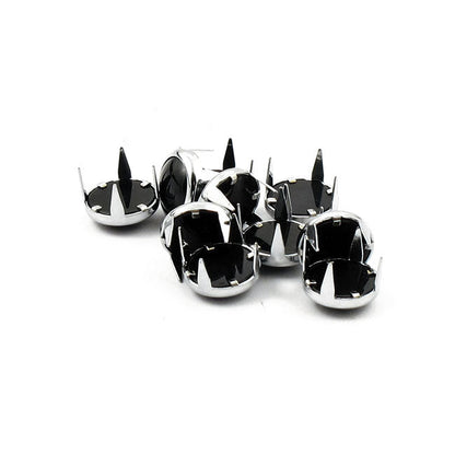 Mustang, decorative studs. Chrome with black pearl