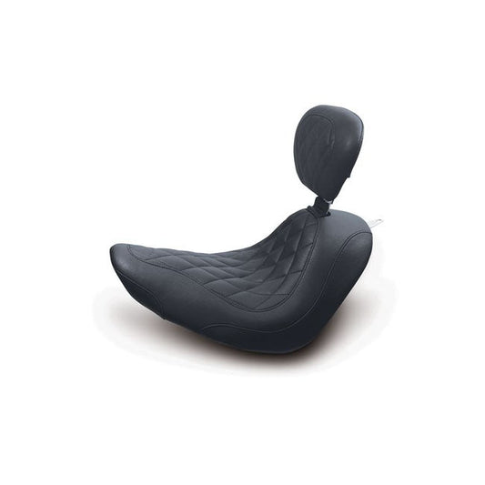 Mustang, Wide Tripper solo seat. With rider backrest
