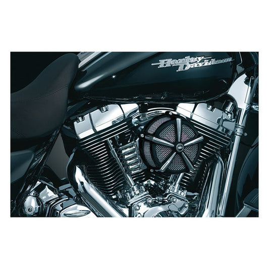 Kuryakyn, Hi-Five Mach 2 air cleaner kit. Black/chrome