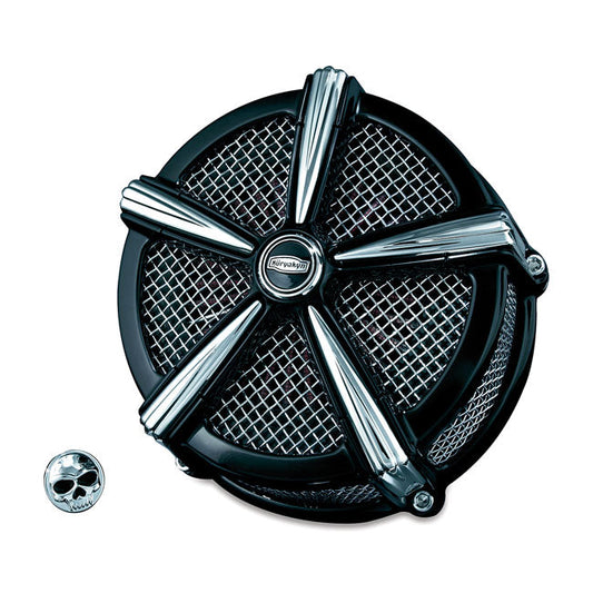 Kuryakyn, Hi-Five Mach 2 air cleaner kit. Black/chrome
