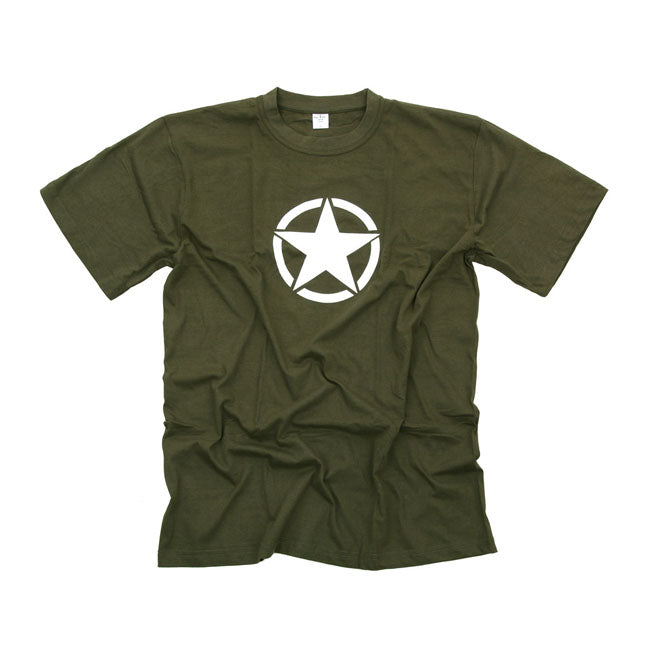 Army Surplus White star t-shirt