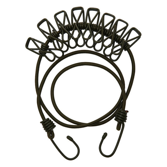 Fosco clothesline with 8 utility hooks