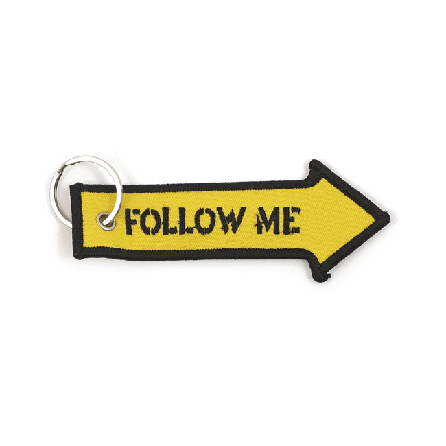 Key ring Follow me, yellow black