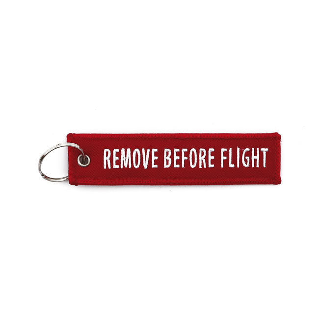 Key ring Remove before flight red