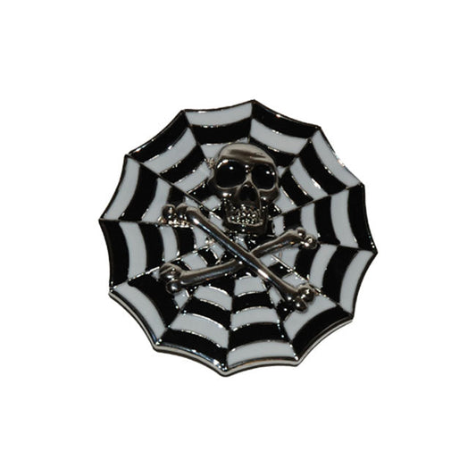 Skull and web buckle