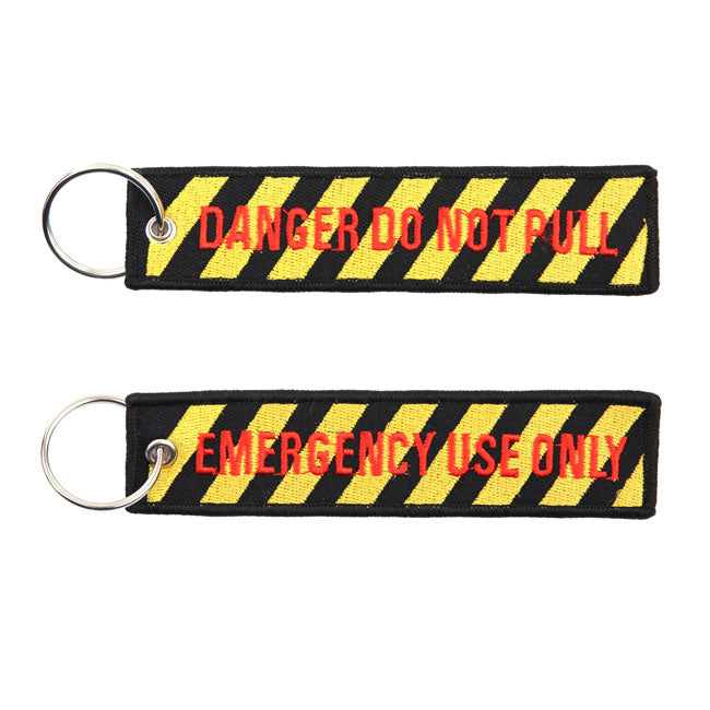 Danger do not pull keychain