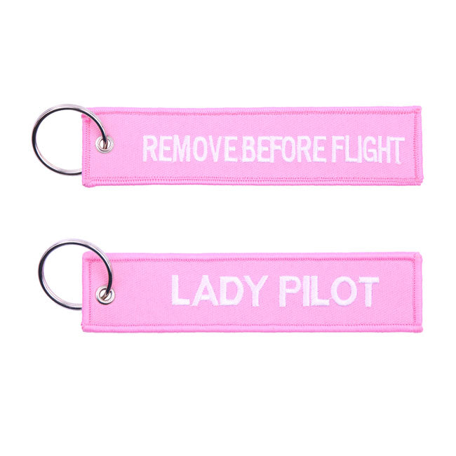 RBF & lady pilot keychain