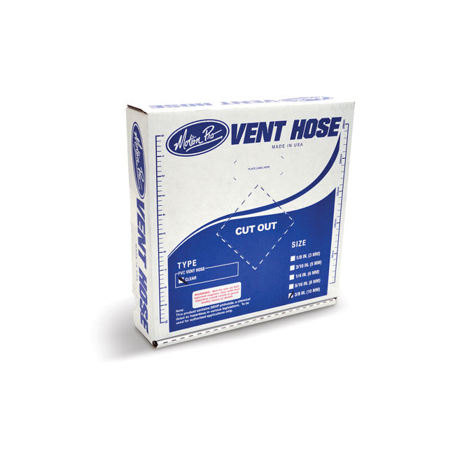Motion Pro, PVC fuel hose. Clear. 1/8"