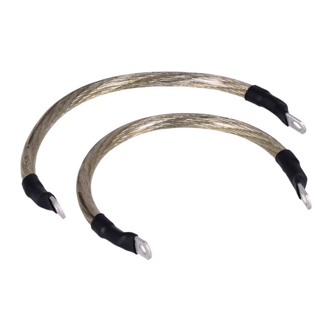 NAMZ, battery cable set. Clear. 11 inch (27.5cm)