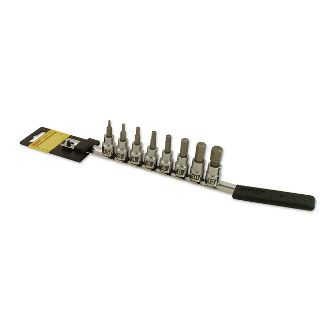 Cruztools, hex socket bit set 3/8" drive