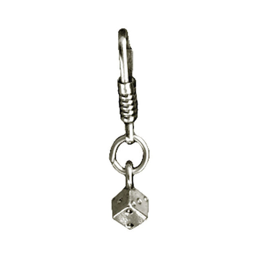 Single dice zipper pull