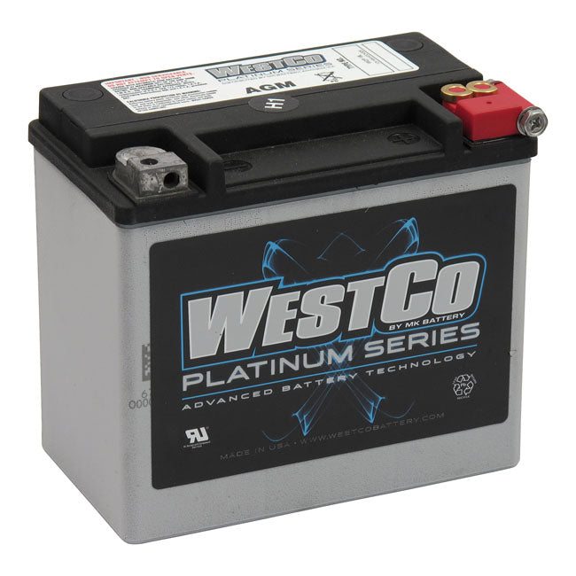 Westco, sealed AGM battery. 12 Volt, 19Ah, 325 CCA
