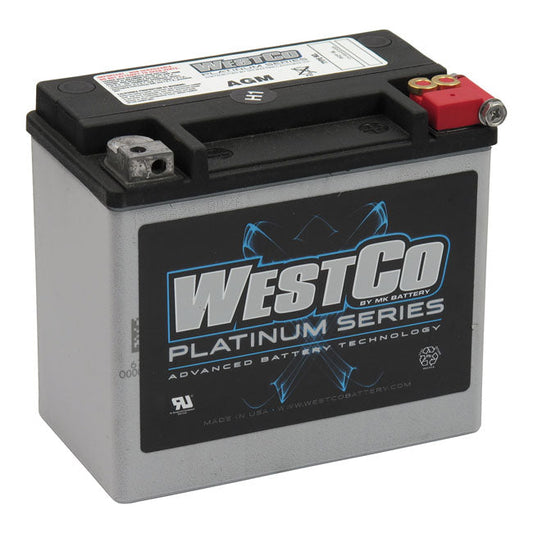 Westco, sealed AGM battery. 12 Volt, 19Ah, 325 CCA