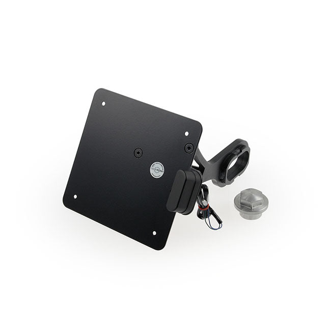 Cult-Werk, side mount license plate bracket, black Italy