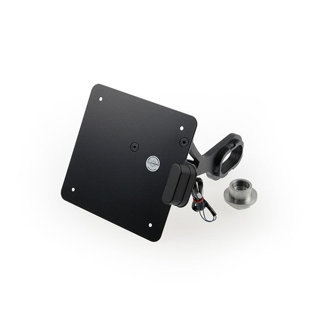 Cult-Werk, side mount license plate bracket, black Italy
