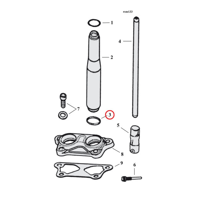 Cometic, O-ring pushrod cover Lower