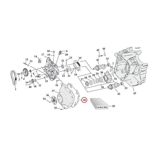 Cometic, cam cover gasket. .060" AFM