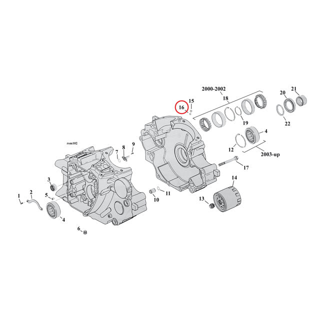 Cometic, o-ring cylinder head & base stud. Viton